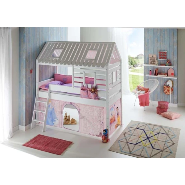 Cama cabaña con cortinas Disney