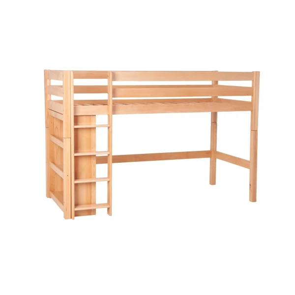 Cama alta con estantería