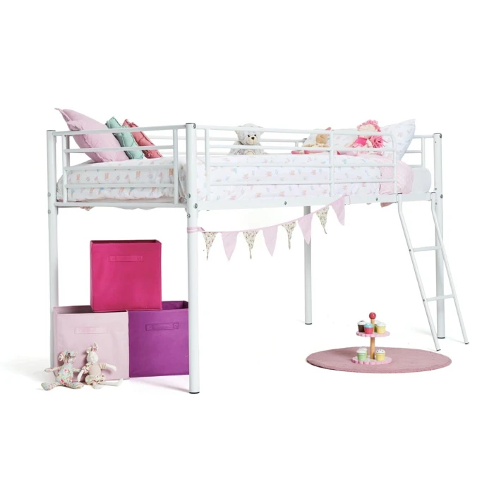 Cama semi alta metálica