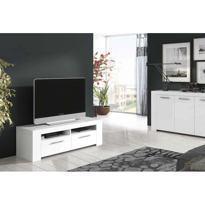 Mueble tv blanco brillo