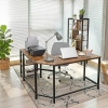 L-VORMIG BUREAU MET PLANKEN VASAGLE