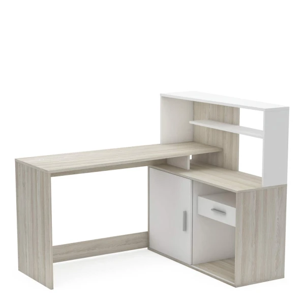Bureau met boekenplank en lade