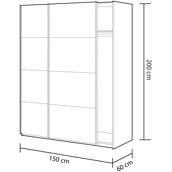  Tweekleurige kledingkast