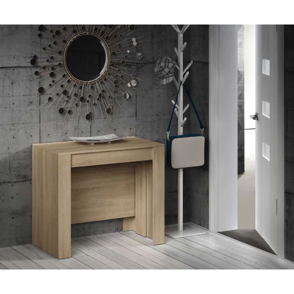 Aanpasbare tafel met 5 standen. Tot 10 personen. Uitschuifbare tafel voor gasten. Praktisch en functioneel.