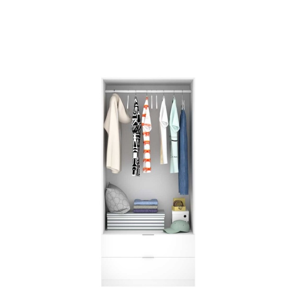 Kledingkast met 2 deuren en 2 laden