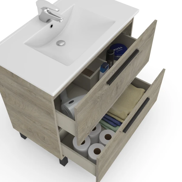 MUEBLE DE BAÑO CON 2 CAJONES Y CON 4 PATAS BIRD