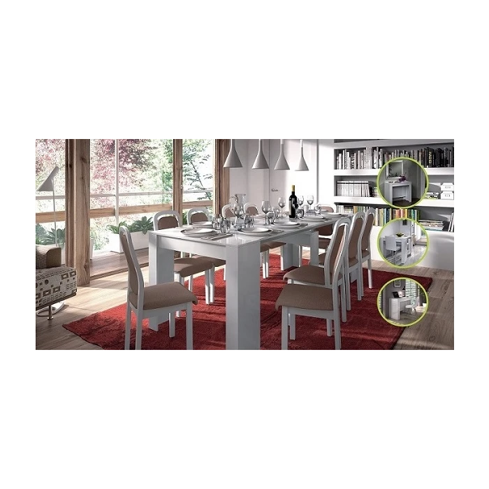 mesa extensible blanca