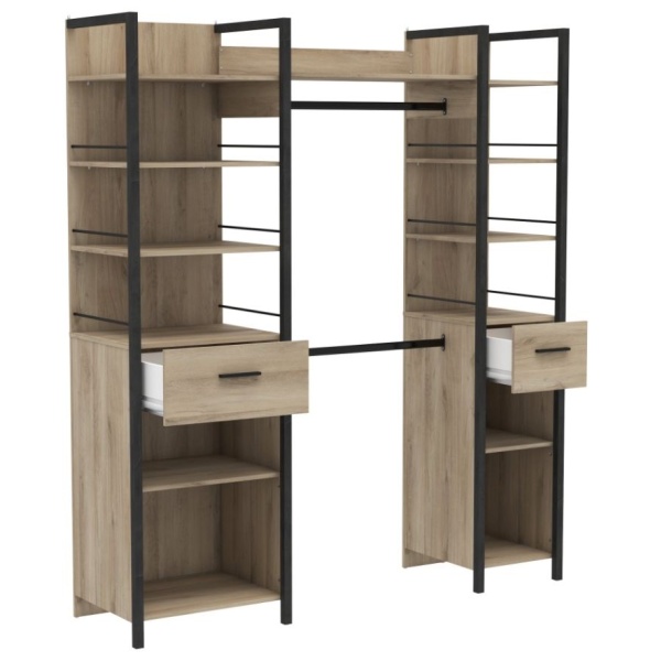 Industriële stijl kledingkast