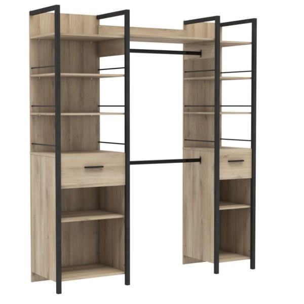 Industriële stijl kledingkast