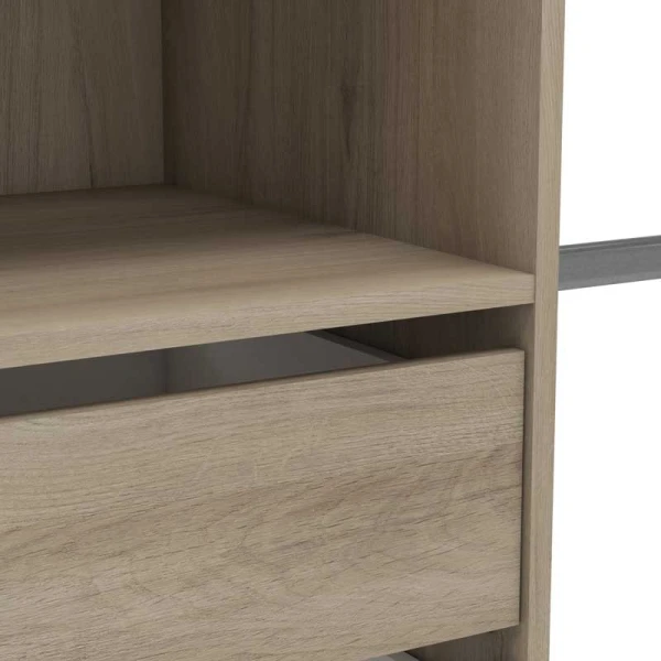 open kledingkast met 2 lades