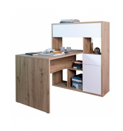 BUREAU MET VERTICALE BOEKENPLANK NATURE