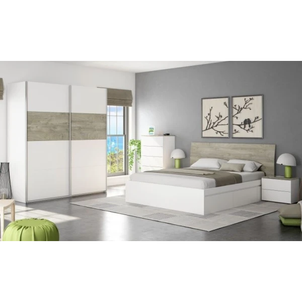  Tweekleurige kledingkast 2 deuren