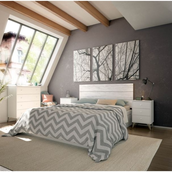 Hoofdbord en 2 nachtkastjes