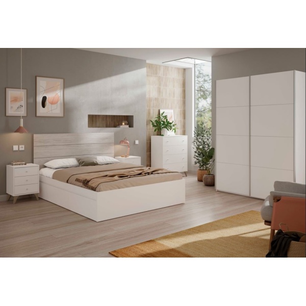 Hoofdbord en 2 nachtkastjes