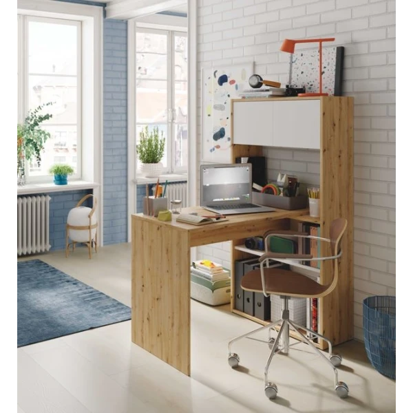 Bureau Met boekenplank geïntegreerd