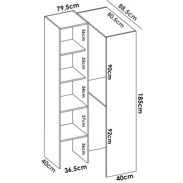 COMPOSICION VESTIDOR ABIERTO BLANCO PIREO