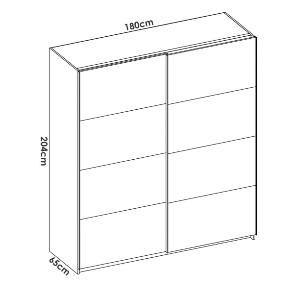 ARMARIO PUERTAS CORREDERAS 180 CM MARA
