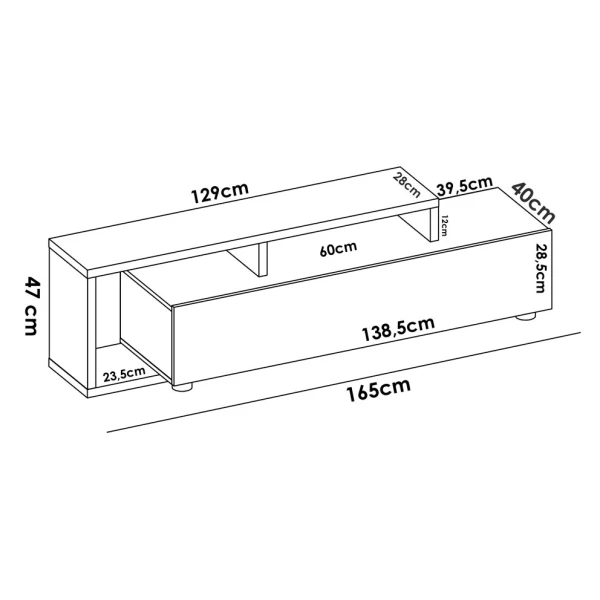 MUEBLE TV A DOS NIVELES MARK