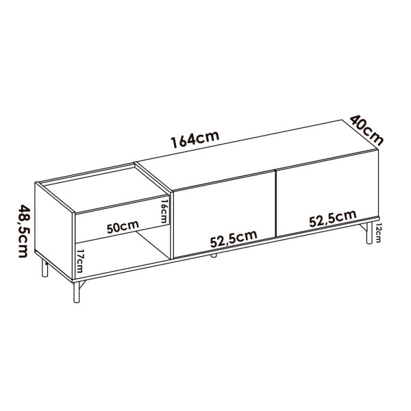 MUEBLE TV CON CAJÓN GUMA