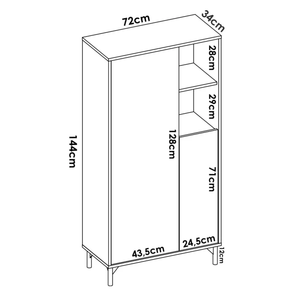 MUEBLE ALTO 2 PUERTAS JASON