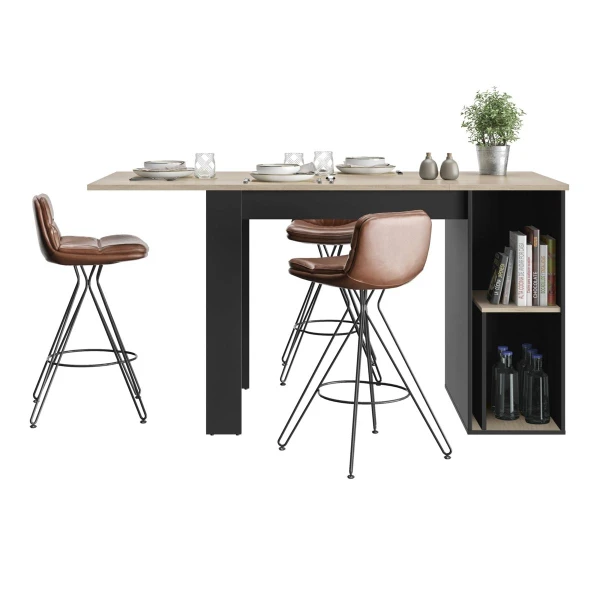 MESA DE COCINA EXTENSIBLE DE ESTILO INDUSTRIAL CHICAGO