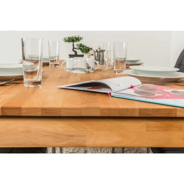 Massief houten eettafel