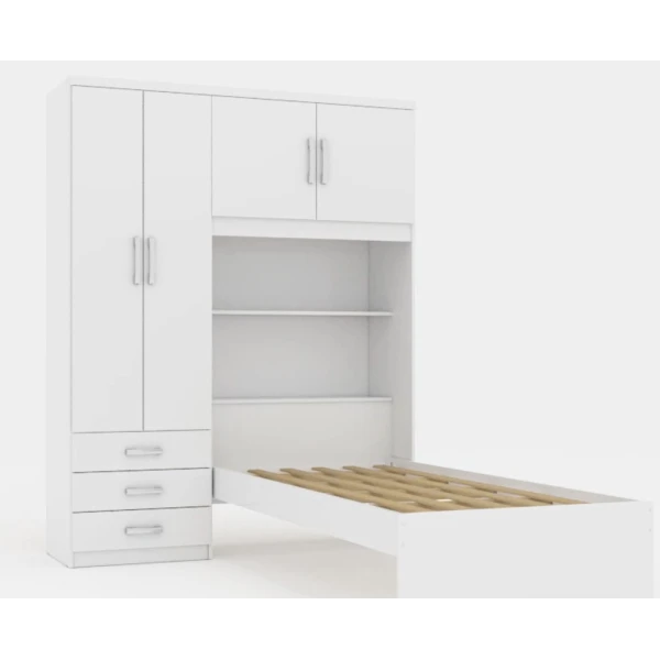 Bed met matras en kast