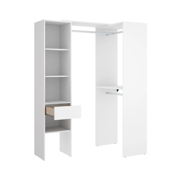 Kast met lade en kapstokken