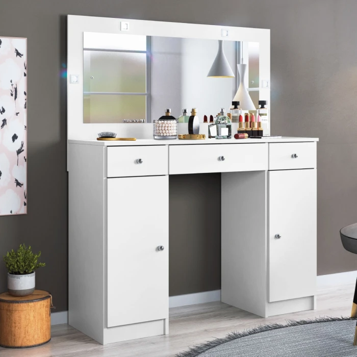 TOCADOR  CON CAJONES Y ARMARIO CLARISE