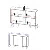 Afmetingen van het dressoir
