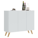 DRESSOIR 3 DEUREN WIT CAREY