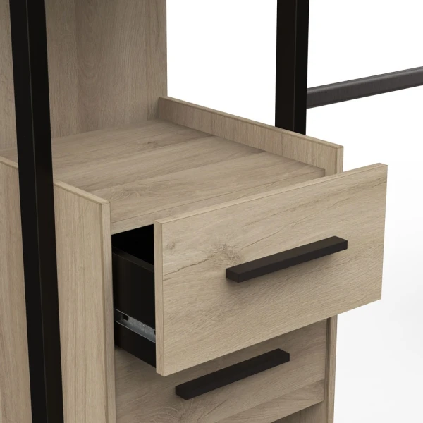 VESTIDOR  CON CAJONES ESTILO INDUSTRIAL EBAN