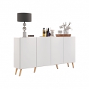 WITTE DRESSOIR MET 4 DEUREN AGATA