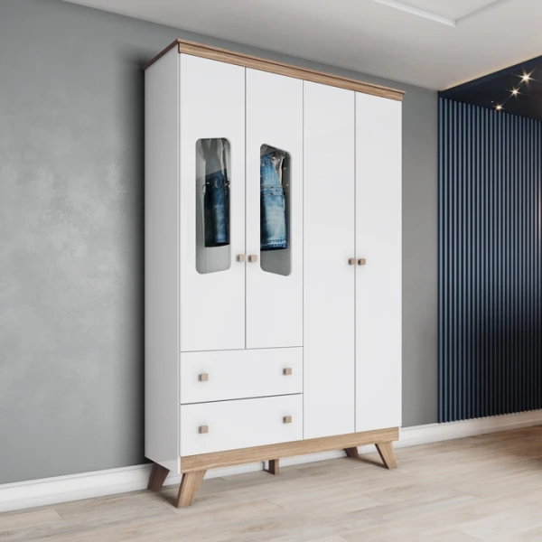 ARMARIO INFANTIL 4 PUERTAS 2 CAJONES CLOWN