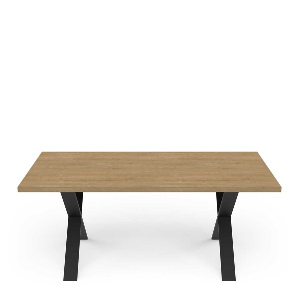 Industriële Eettafel met Metalen Poten Cross Vicawu