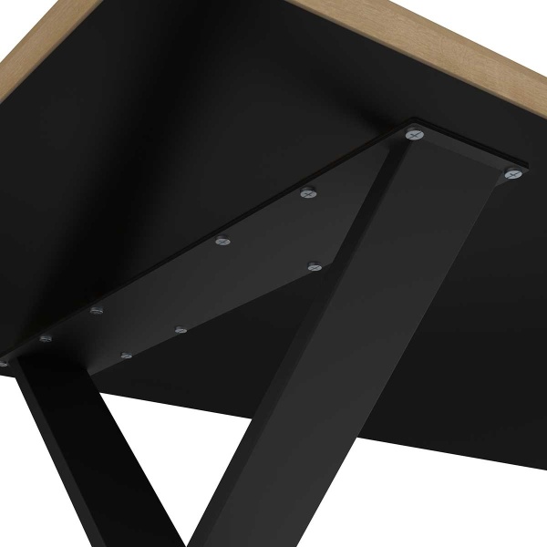 Industriële Eettafel met Metalen Poten Cross Vicawu