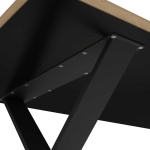 Industriële Eettafel met Metalen Poten Cross Vicawu