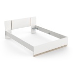 Nord bedframe met houten poten, minimalistisch en stevig ontwerp in eiken