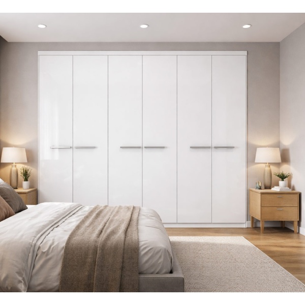 Kleedkamerkast met 6 deuren van 202 x 47 x 217 cm