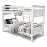 Titan Vicawu wit houten stapelbed met modern beddengoed en stevige constructie
