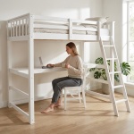 Stapelbed met bureau van hout Sophia Vicawu
