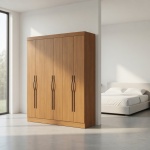 Wilsor kledingkast 6 deuren in moderne slaapkamer eiken naturel grote opbergruimte