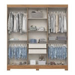 Interieur Wilsor kledingkast 6 deuren met rails, planken en lades, grote opbergruimte