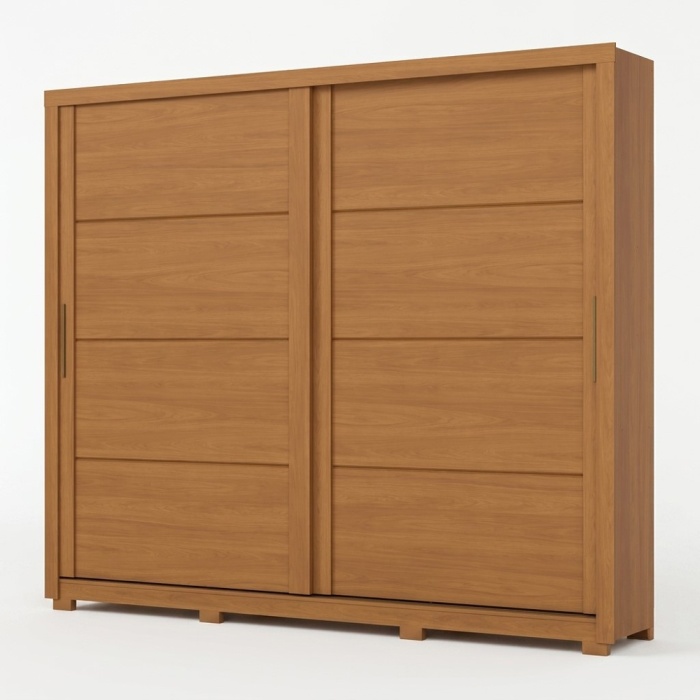 Rufus kledingkast met schuifdeuren in hout, minimalistisch design en grote capaciteit