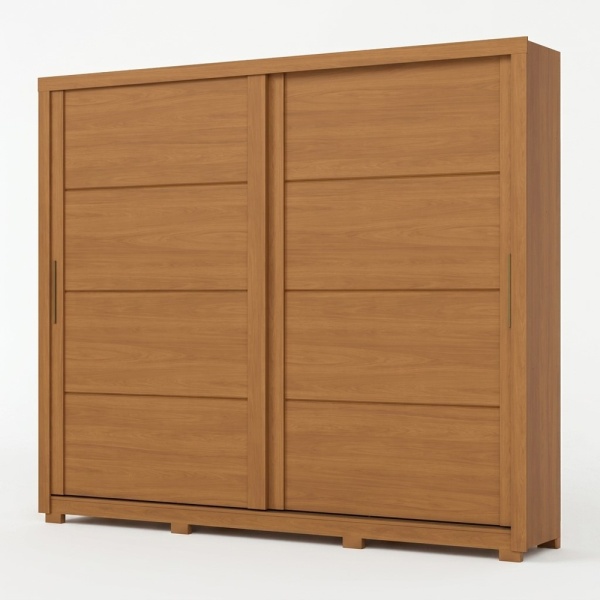 Rufus kledingkast met schuifdeuren in hout, minimalistisch design en grote capaciteit