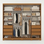 Interieur Rufus kast met planken, laden en stangen, maximale organisatie